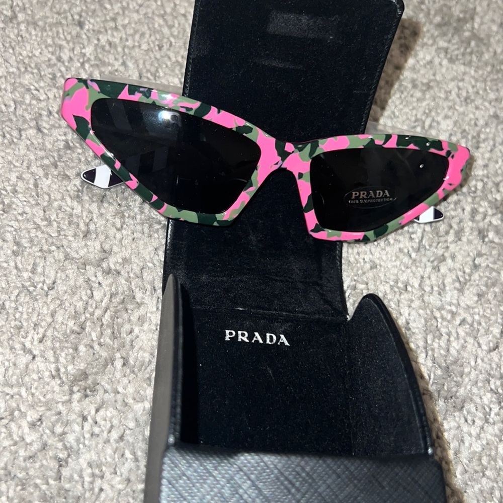 Prada Pink Camo Cat Eye Sunglasses